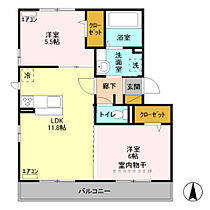 シャンティーユ曙台III 302号室 ｜ 埼玉県川越市小仙波町１丁目（賃貸アパート2LDK・3階・54.23㎡） その2