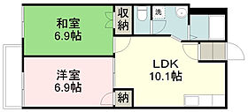 クレア石原Ｂ 106号室 ｜ 埼玉県川越市石原町１丁目（賃貸アパート2LDK・1階・49.25㎡） その2