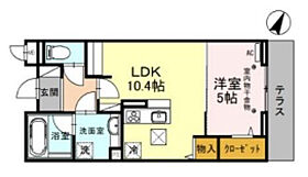 ＯＮＡＲＩＧＯＴＥＮーＤ 106号室 ｜ 埼玉県川越市富士見町（賃貸アパート1LDK・1階・41.15㎡） その2