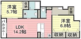 ワースファミリア・ユー 101号室 ｜ 埼玉県川越市石原町２丁目（賃貸アパート2LDK・1階・58.81㎡） その2