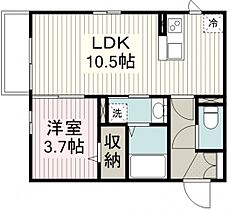 ロンサール 106号室 ｜ 埼玉県川越市新宿町４丁目（賃貸アパート1LDK・1階・35.35㎡） その2