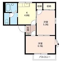 フラッツ山下 B 201号室 ｜ 埼玉県川越市岸町２丁目（賃貸アパート2K・2階・37.00㎡） その2