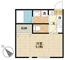 アリビオ川越 102号室 ｜ 埼玉県川越市岸町１丁目 （賃貸アパート1K・1階・20.43㎡） その2