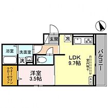 D-Sereno川越新宿町 301号室 ｜ 埼玉県川越市新宿町３丁目（賃貸アパート1LDK・3階・34.47㎡） その2