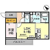 Ｄ-Ｓｅｒｅｎｏ東田町 201号室 ｜ 埼玉県川越市東田町（賃貸アパート1LDK・2階・33.62㎡） その2