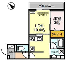 Ｄ-Ｓｅｒｅｎｏ東田町 302号室 ｜ 埼玉県川越市東田町（賃貸アパート1LDK・3階・34.34㎡） その2