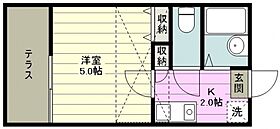 ラウレアK 202号室 ｜ 埼玉県ふじみ野市上福岡４丁目（賃貸アパート1K・2階・18.00㎡） その2