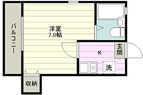 クラウンハイツ 102号室 ｜ 埼玉県ふじみ野市北野１丁目（賃貸アパート1K・2階・18.75㎡） その2