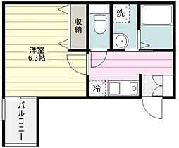 JHジェミニみずほ台 105号室 ｜ 埼玉県富士見市針ケ谷２丁目（賃貸アパート1K・1階・25.26㎡） その2