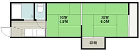 コーポ不二美 203号室 ｜ 埼玉県富士見市鶴瀬西２丁目（賃貸アパート2K・1階・26.40㎡） その2