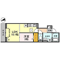 Ｄ?ＲＥＳＩＤＥＮＣＥ仙波町 103号室 ｜ 埼玉県川越市仙波町２丁目（賃貸アパート1LDK・1階・34.04㎡） その2