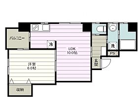 ユーコート上福岡 401号室 ｜ 埼玉県ふじみ野市上福岡１丁目（賃貸マンション1LDK・4階・35.00㎡） その2