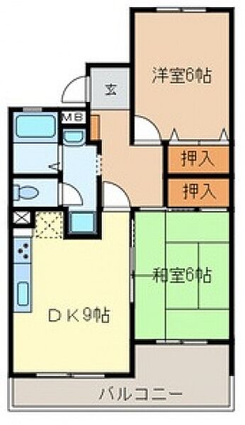 サンシティ・バル1A号室の間取り