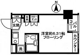 ステイタス武蔵野 412号室 ｜ 東京都武蔵野市境南町２丁目（賃貸マンション1R・4階・18.54㎡） その2