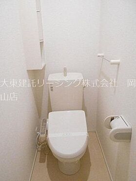アパート-岡山市南区若葉町 清潔感のあるトイレです