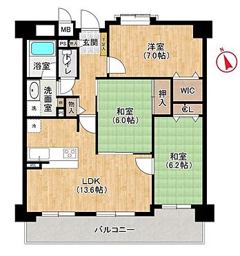 区分マンション-名古屋市天白区原1丁目 全居室6帖以上で使い勝手の良い3LDKのお部屋です！