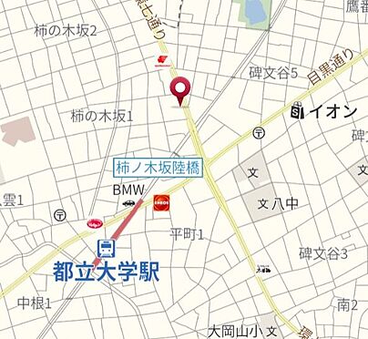区分マンション-目黒区柿の木坂１丁目 地図