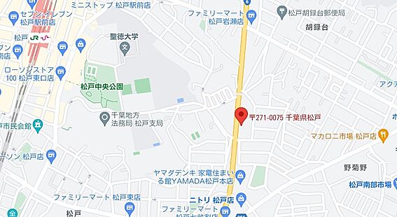区分マンション-松戸市胡録台 地図