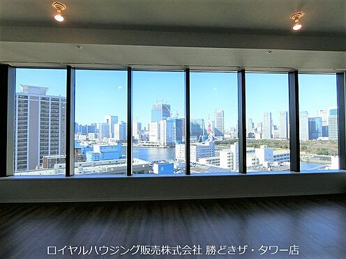区分マンション-中央区勝どき5丁目 リビングからの眺望。隅田川、浜離宮・東京タワービュー。