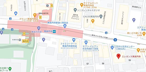 店舗・事務所・その他-杉並区和田３丁目 地図