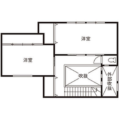 株式会社エスクリエイトの施工事例「岸和田市 HEAT20 G2グレードの高性能住宅」の2階間取り図の画像2