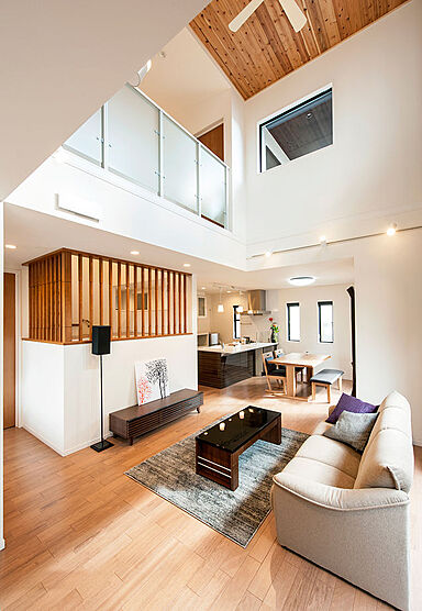 よかタウン注文住宅(糟屋営業所)の施工事例「吹き抜けリビング+スキップフロアのある和の家【モデルハウス】」の画像4