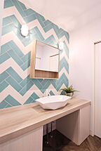 カフェスタイルの洗面所 株式会社 WOODY HOUSEの事例画像