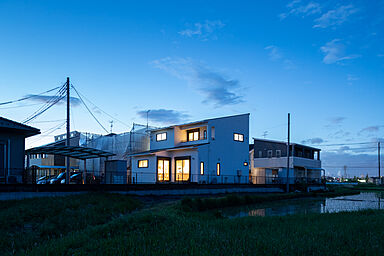 株式会社藍舎の施工事例「水面に映るシカクのイエ」の画像6