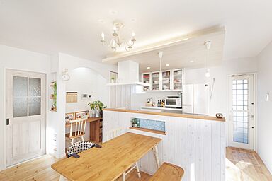 さんわの家の施工事例「ホワイトフレンチテイストのお家」の画像