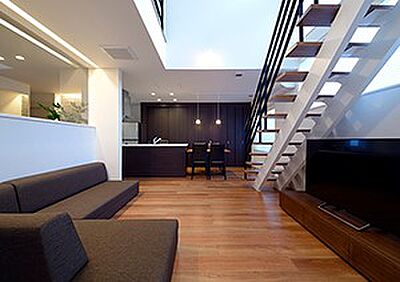 シンプルモダンスタイルのリビング 株式会社土屋ホーム 青森支店の事例画像