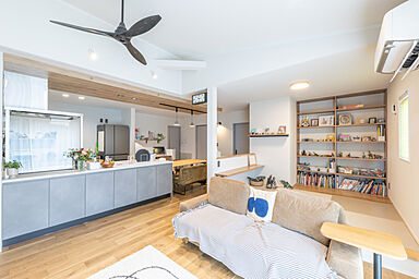 株式会社東海住宅 エンジョイホームの施工事例「【東海村】家事ラク動線|適度な距離感で子育てしやすい平屋」の画像1