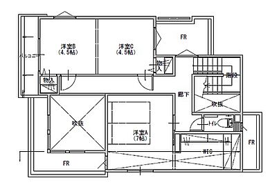 東宝ホーム株式会社 熊本支店の施工事例「コルーチェタウン白藤5号地モデルハウス」の2階間取り図の画像2