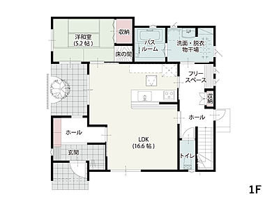 株式会社秀光ビルド 高知店の施工事例「中庭のある開放的な家」のその他間取り図の画像1