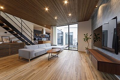 木の家スタイルのリビング ARC style アークスタイルの事例画像