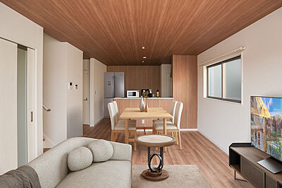 シンプルモダンスタイルのリビング Rico Life. 久喜店の事例画像