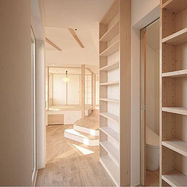 住楽の家の施工事例「変形地を愉しむ、木造ガレージ付き平屋」の画像3