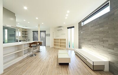 シンプルモダンスタイルのリビング 亥太郎建設株式会社の事例画像