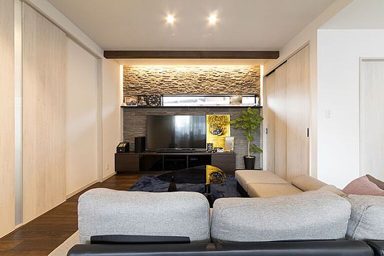 山根木材 【長期優良住宅・耐震等級3・ZEH】を標準採用の公式画像_リビング3