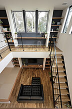 シンプルモダンスタイルのリビング R+house小田原西/中川工務店の事例画像