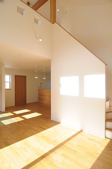 タツケンアーキデザインの施工事例「大きな吹抜けで家族と繋がる半平屋の家」の画像1