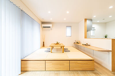 和風・和モダンスタイルのリビング 白石工務店 モデルハウスの事例画像