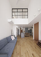 シンプルモダンスタイルのリビング ディー・アンド・エイチ株式会社の事例画像