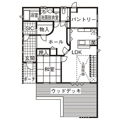株式会社SAMATAの施工事例「自然の光と風を取り入れる、シンプルライフを叶えた住まい」のその他間取り図の画像1