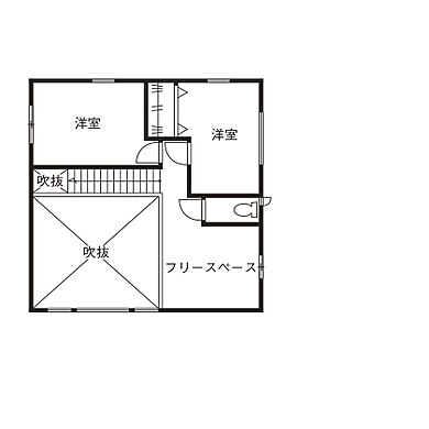 株式会社SAMATAの施工事例「大きな収納スペースを確保した、すっきり暮らすカフェ風の住まい」のその他間取り図の画像2