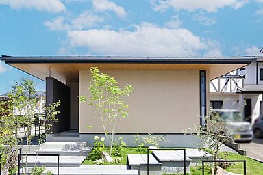 ヘルシーホームの施工事例「シンプルで暮らしやすい、現代的な平屋の家」の画像