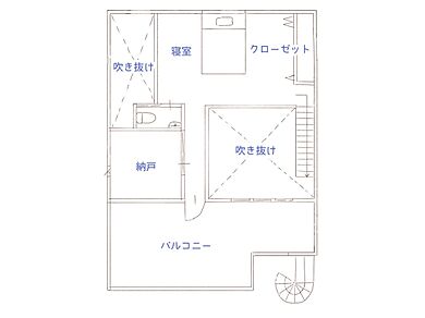有限会社アンザイ工務所の施工事例「海が目の前 2階建てセカンドハウス」の2階間取り図の画像2