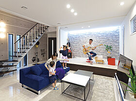 クレバリーホーム湘南店の施工事例「T様邸 マイ・ステージが家族団らんの中心 33坪に想いを詰め込んだ住まい」のメイン画像