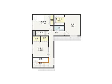 東亜ハウス株式会社の施工事例「空とつながる、スカイバルコニーのある家」の2階間取り図の画像2