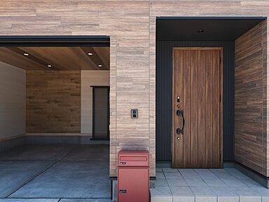 JOIN US HOME (ジョイナスホーム)の施工事例「【大治町/ガレージ/書斎/趣味空間】ガレージと書斎のあるモダンな家」の画像1