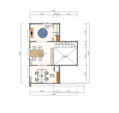 CASTLE HOMEの施工事例「シンプルモダンな空間で、ゆったりとした時間が過ごせる住まい」の2階間取り図の画像2